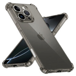 Husa iPhone 16 Pro Techsuit Shockproof Clear Silicone, fumuriu