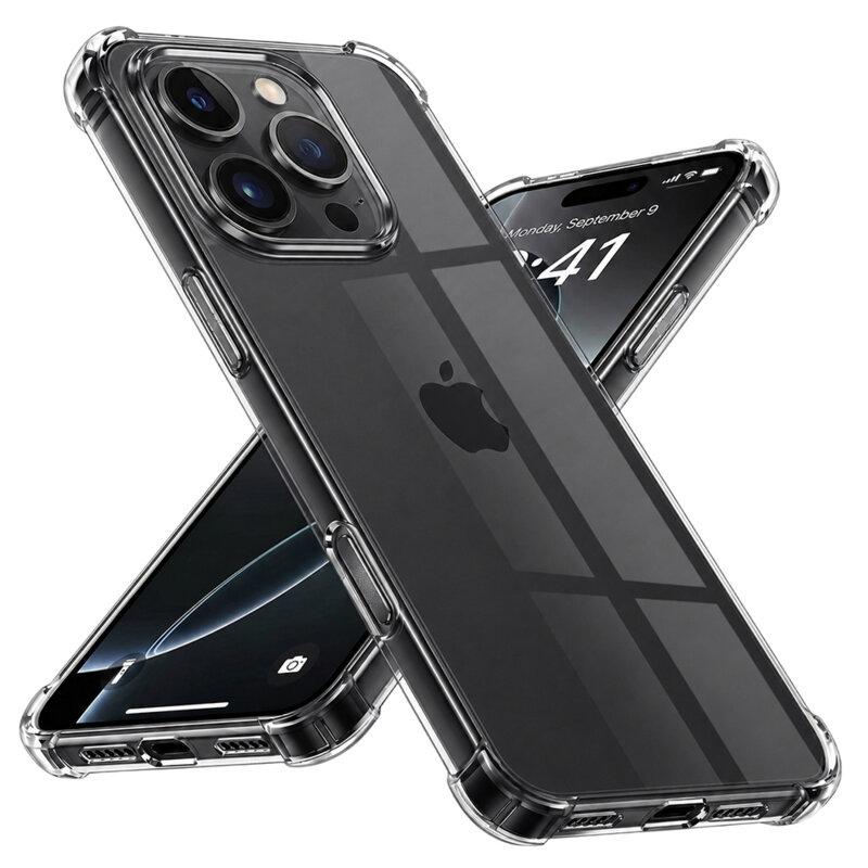 Husa iPhone 16 Pro Max Techsuit Shockproof Clear Silicone, transparenta