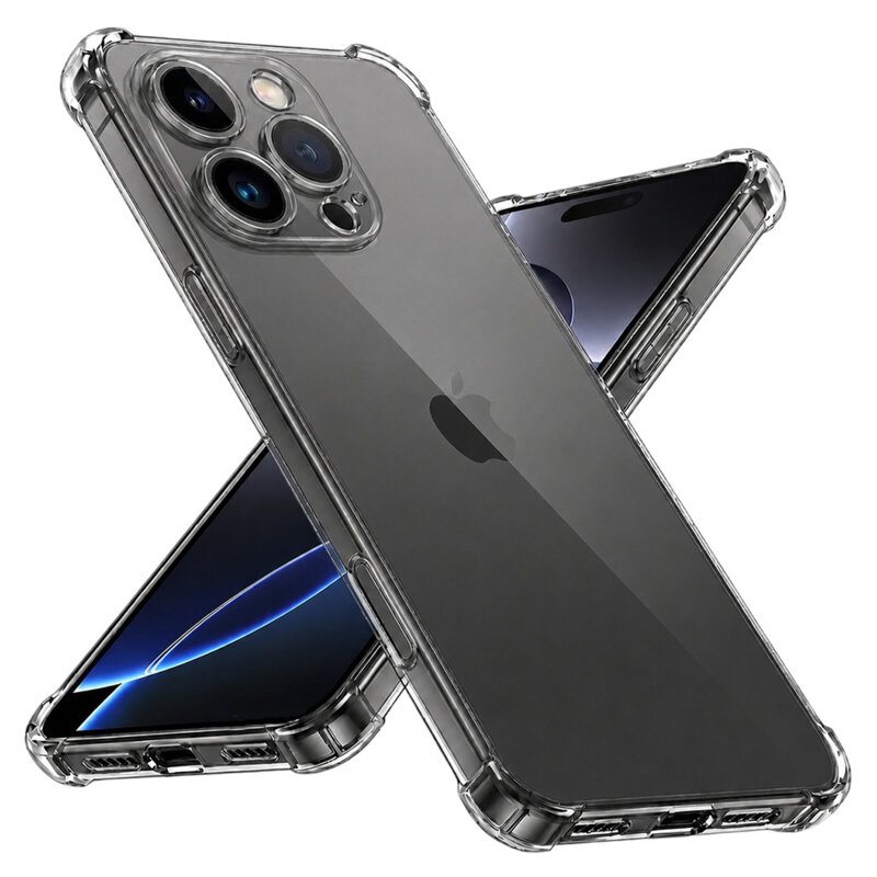 Husa iPhone 16 Pro Max Techsuit Shockproof Clear Silicone, transparenta