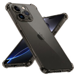 Husa iPhone 16 Pro Max Techsuit Shockproof Clear Silicone, fumuriu