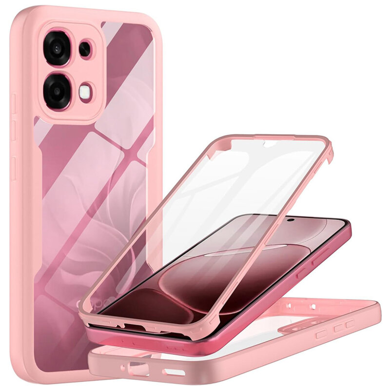 Husa 360° Oppo A6 Pro 4G Techsuit ColorVerse, roz