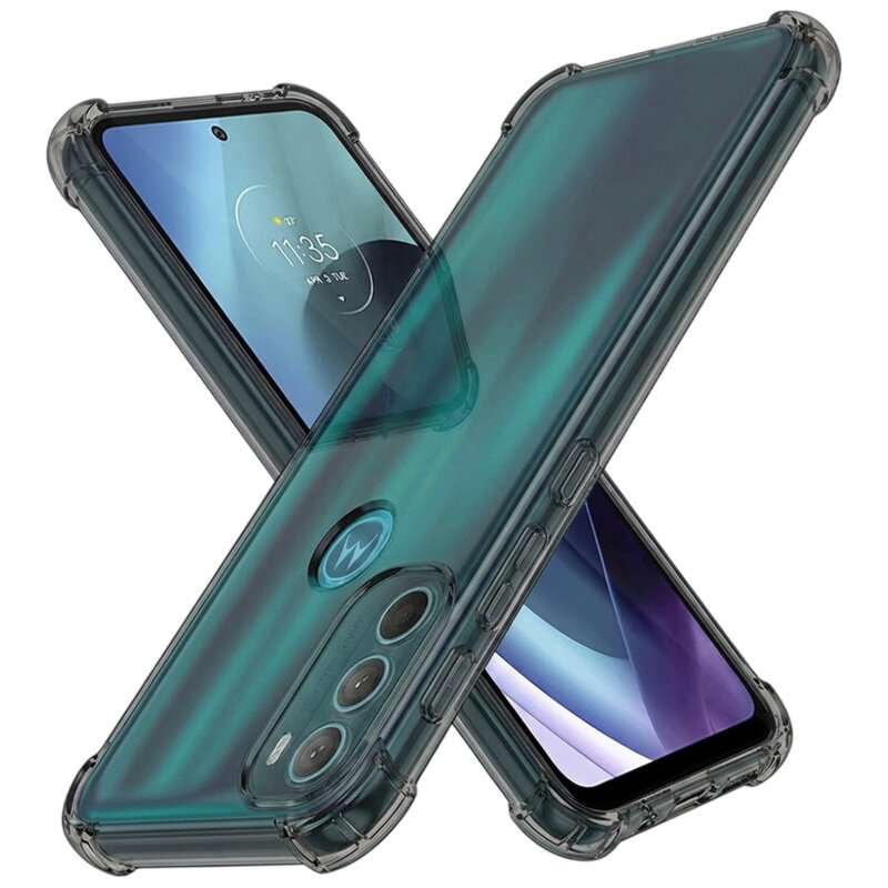 Husa Motorola Moto G71 5G Techsuit Shockproof Clear Silicone, fumuriu
