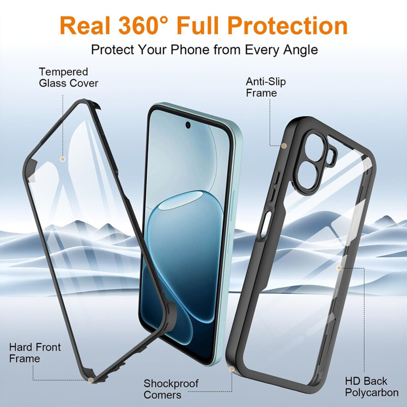 Husa 360° Oppo A6x 4G Techsuit ColorVerse, albastru