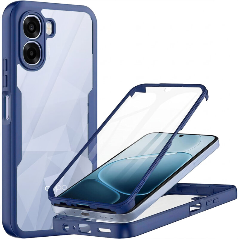 Husa 360° Oppo A6k 4G Techsuit ColorVerse, albastru