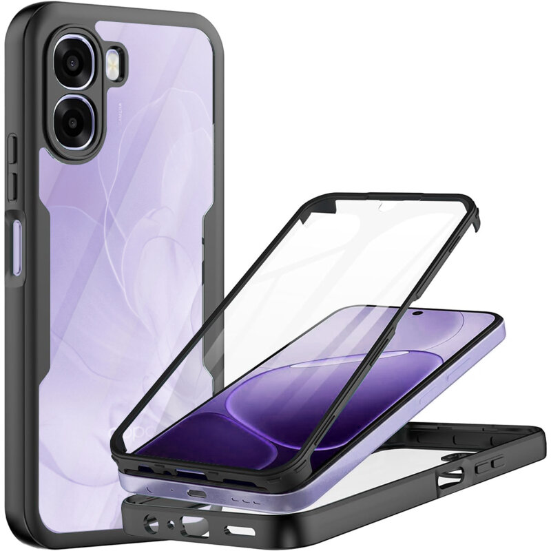 Husa 360° Oppo A6x 5G Techsuit ColorVerse, negru