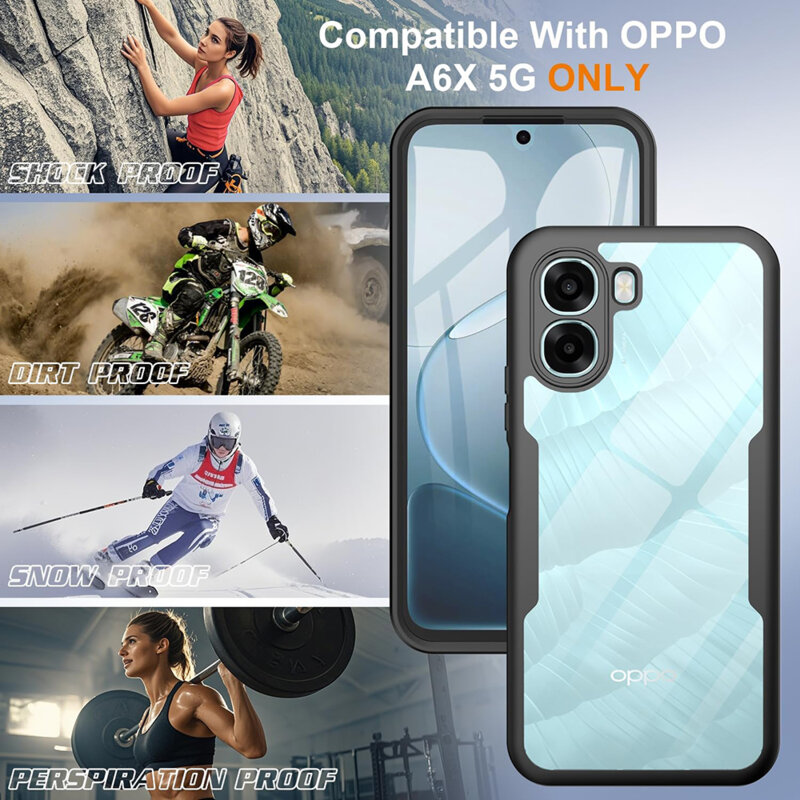 Husa 360° Oppo A6x 5G Techsuit ColorVerse, negru