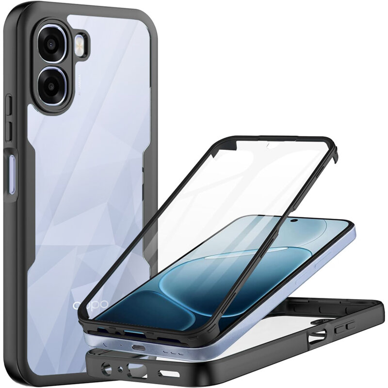 Husa 360° Oppo A6k 4G Techsuit ColorVerse, negru