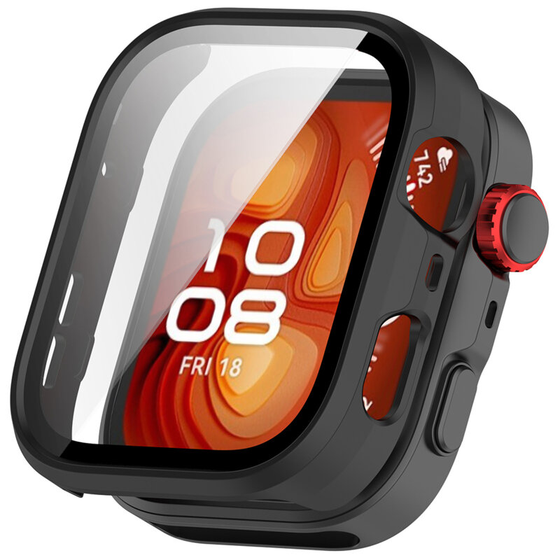 [Pachet 360°] Husa + folie Huawei Watch Fit 5 Pro Techsuit Defense, negru