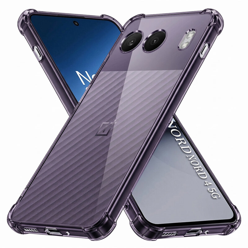 Husa OnePlus Nord 4 Techsuit Shockproof Clear Silicone, fumuriu