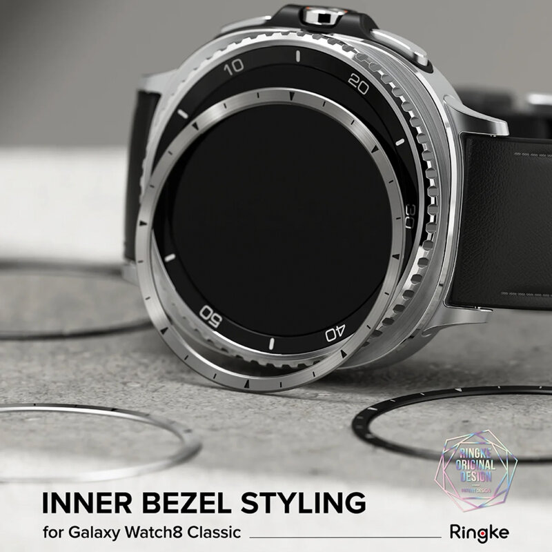 Rama Samsung Galaxy Watch8 Classic Ringke Inner Bezel Styling, argintiu
