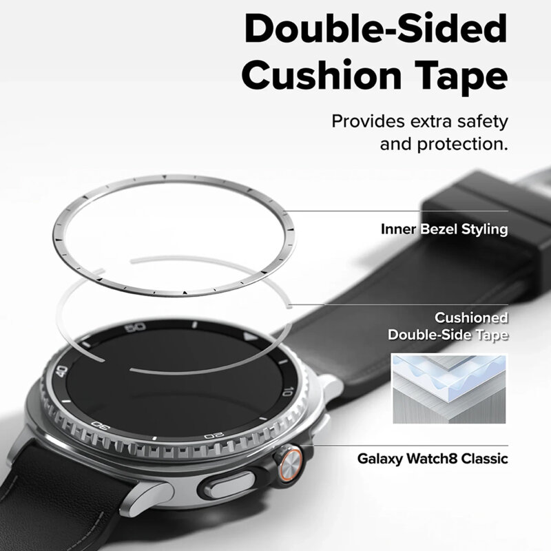 Rama Samsung Galaxy Watch8 Classic Ringke Inner Bezel Styling, argintiu