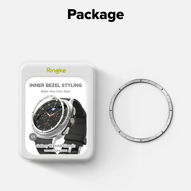 Rama Samsung Galaxy Watch8 Classic Ringke Inner Bezel Styling, argintiu