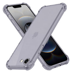 Husa iPhone 16e Techsuit Shockproof Clear Silicone, fumuriu