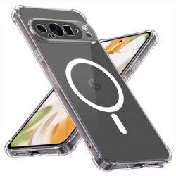 Husa Google Pixel 9 Pro XL Techsuit Shockproof Clear Silicone MagSafe, transparenta