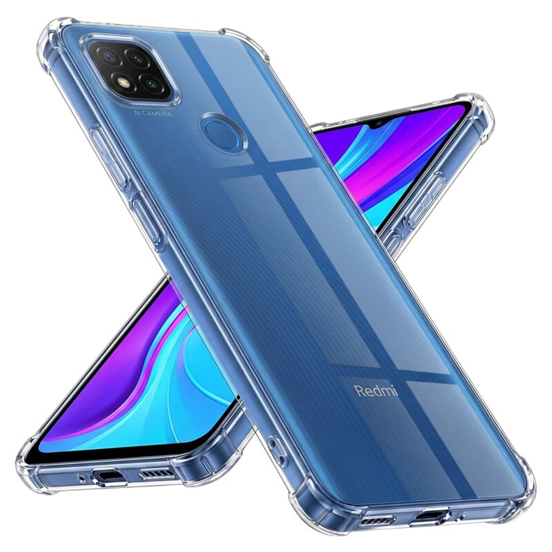 Husa Xiaomi Redmi 9C NFC Techsuit Shockproof Clear Silicone, transparenta