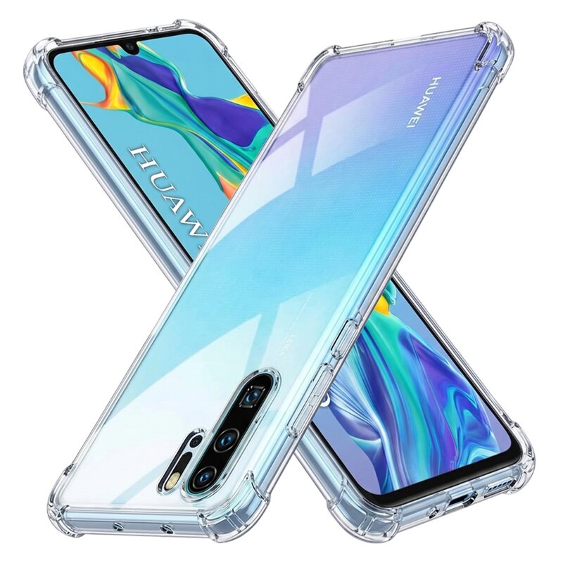 Husa Huawei P30 Pro Techsuit Shockproof Clear Silicone, transparenta