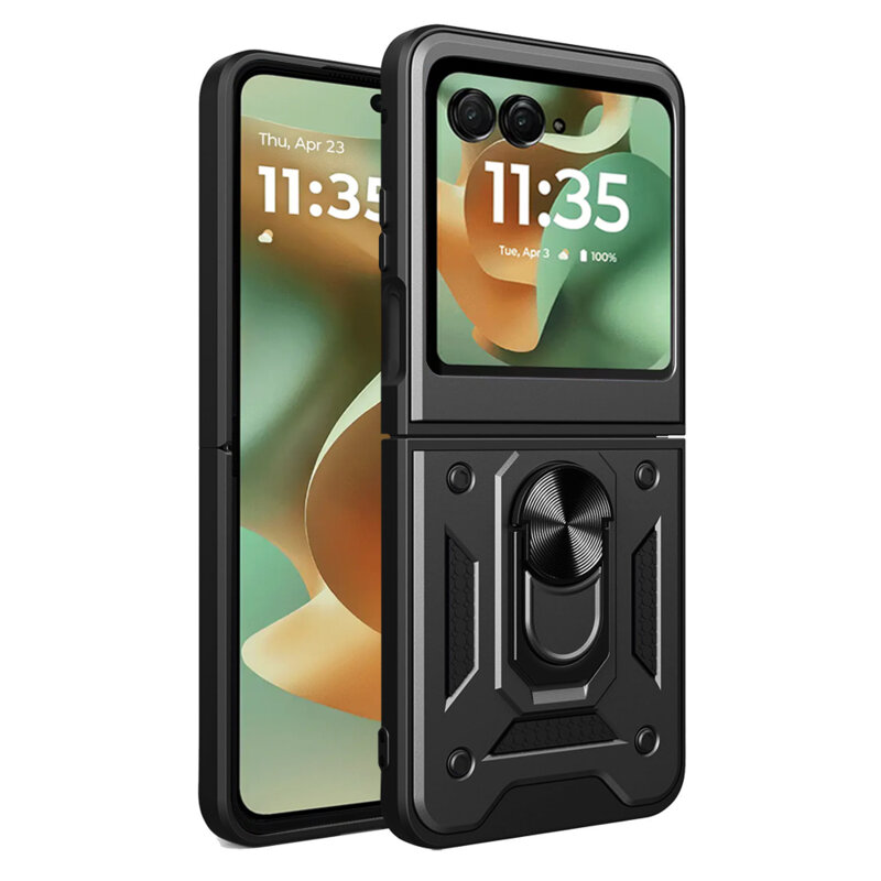 Husa Motorola Razr 60 protectie camera Techsuit CamShield Series, negru