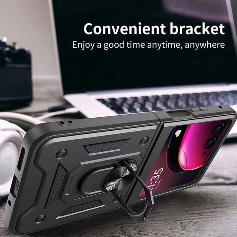 Husa Motorola Razr 60 protectie camera Techsuit CamShield Series, negru