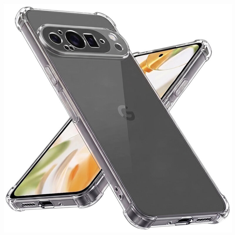 Husa Google Pixel 9 Pro Techsuit Shockproof Clear Silicone, transparenta
