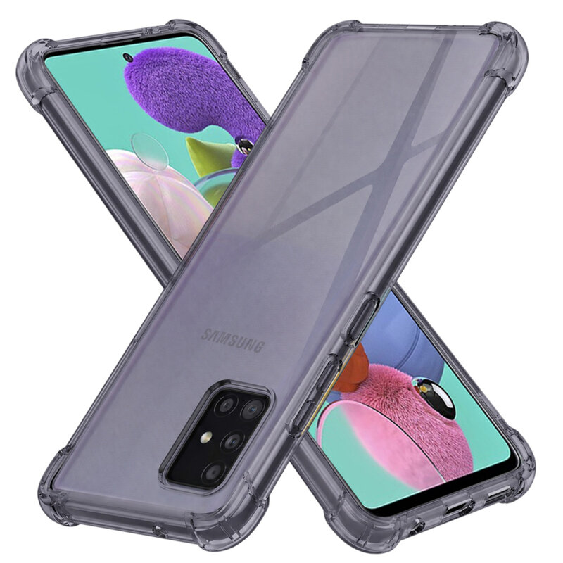 Husa Samsung Galaxy A51 4G Techsuit Shockproof Clear Silicone, fumuriu