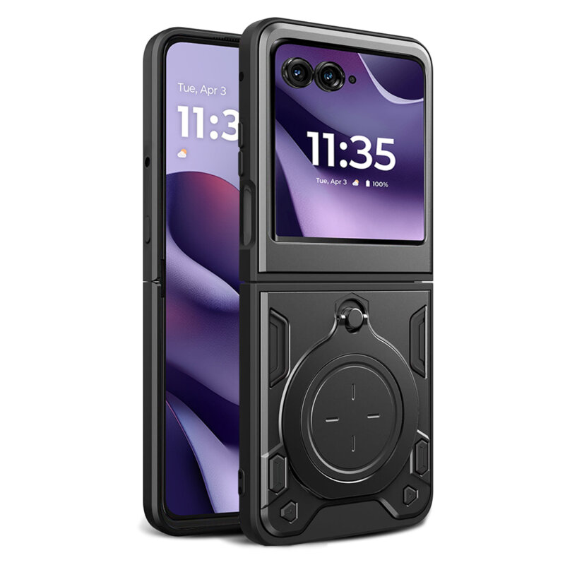 Husa Motorola Razr 70 Ultra Techsuit CamGuard Pro, negru