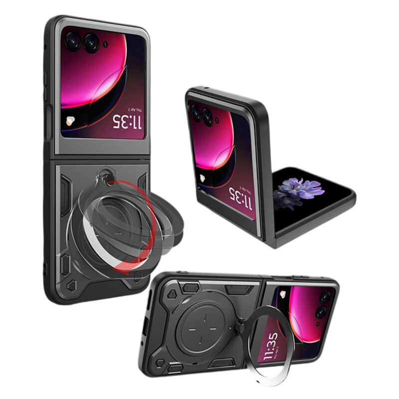 Husa Motorola Razr 70 Ultra Techsuit CamGuard Pro, negru