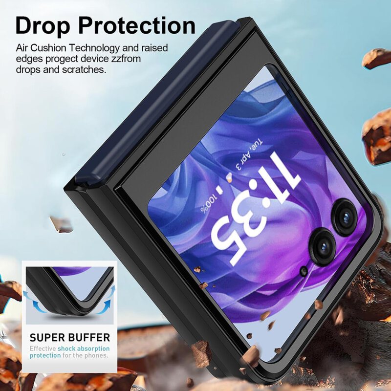 Husa Motorola Razr 70 Ultra protectie camera Techsuit CamShield Series, negru