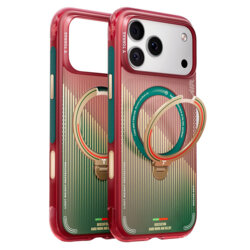 Husa iPhone 17 Pro Max Torras Ostand Q3 Air Series, rosu/verde