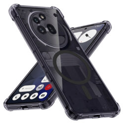 Husa Nothing Phone (3a) Pro Techsuit Shockproof Clear Silicone MagSafe, fumuriu