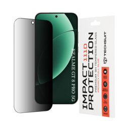 Folie sticla Realme GT 8 Pro Techsuit 111D Privacy Full Glue, negru