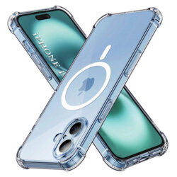 Husa iPhone 17 Techsuit Shockproof Clear Silicone MagSafe, transparenta