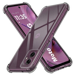 Husa Motorola Moto G55 Techsuit Shockproof Clear Silicone, fumuriu