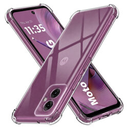 Husa Motorola Moto G55 Techsuit Shockproof Clear Silicone, transparenta