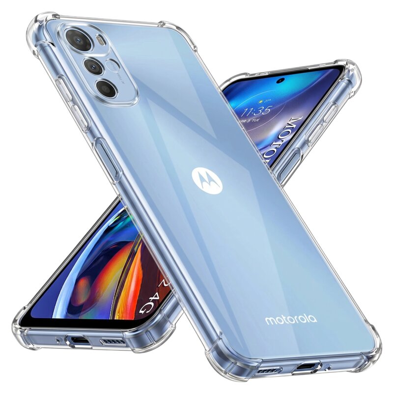 Husa Motorola Moto E32 Techsuit Shockproof Clear Silicone, transparenta