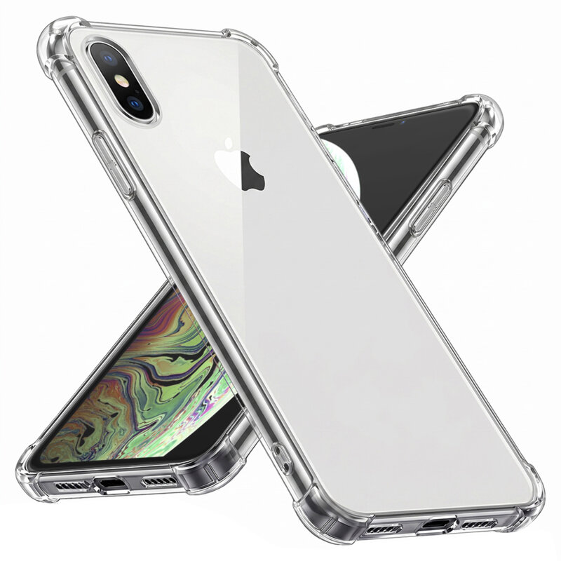 Husa iPhone XS Max Techsuit Shockproof Clear Silicone, transparenta