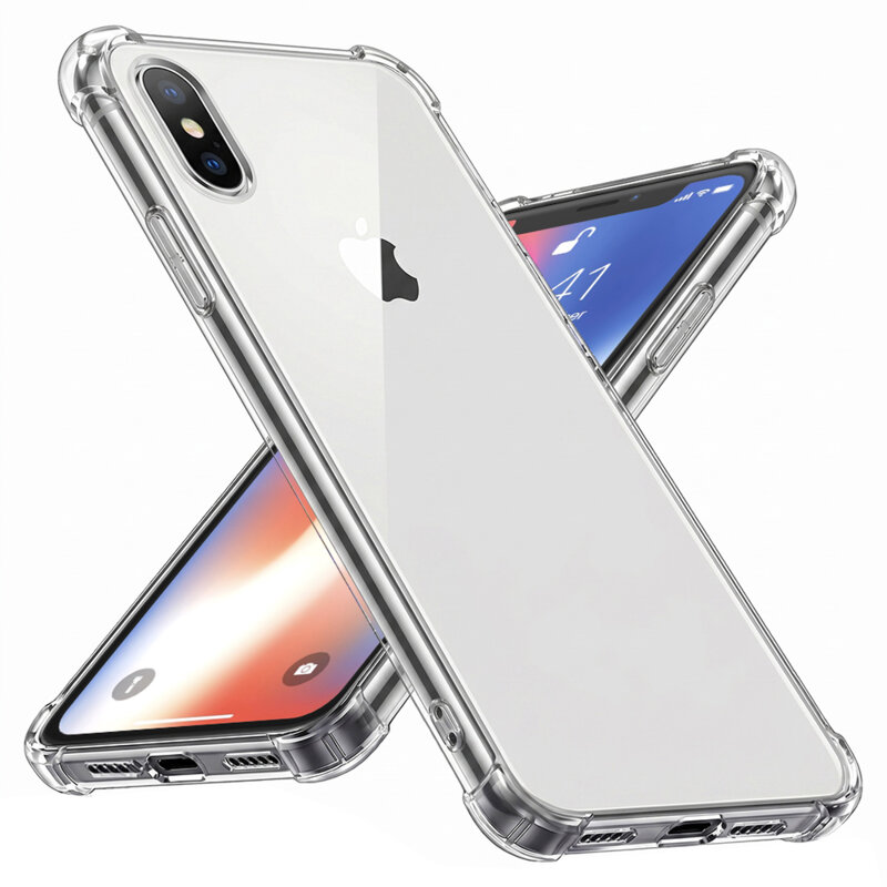 Husa iPhone X, iPhone 10 Techsuit Shockproof Clear Silicone, transparenta