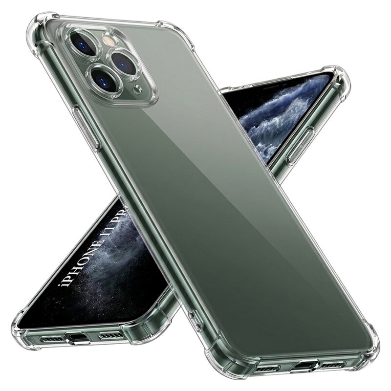 Husa iPhone 11 Pro Max Techsuit Shockproof Clear Silicone, transparenta