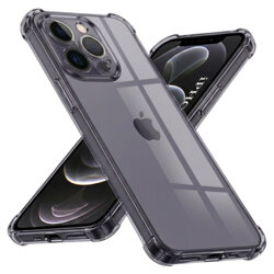 Husa iPhone 12 Pro Max Techsuit Shockproof Clear Silicone, fumuriu