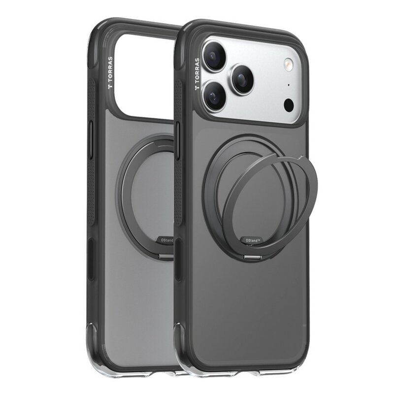 Husa iPhone 17 Pro Torras Ostand O3 Air Series, negru