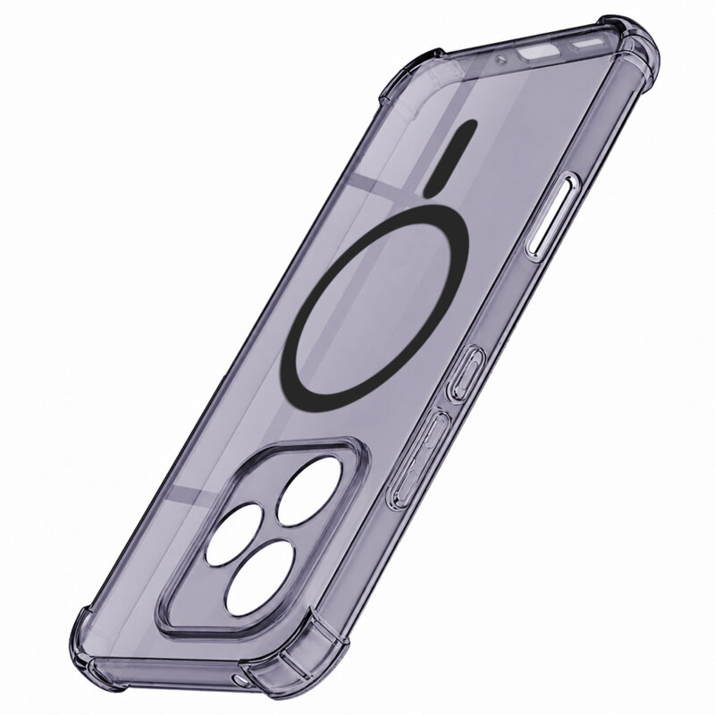 Husa Honor 400 Lite Techsuit Shockproof Clear Silicone MagSafe, fumuriu