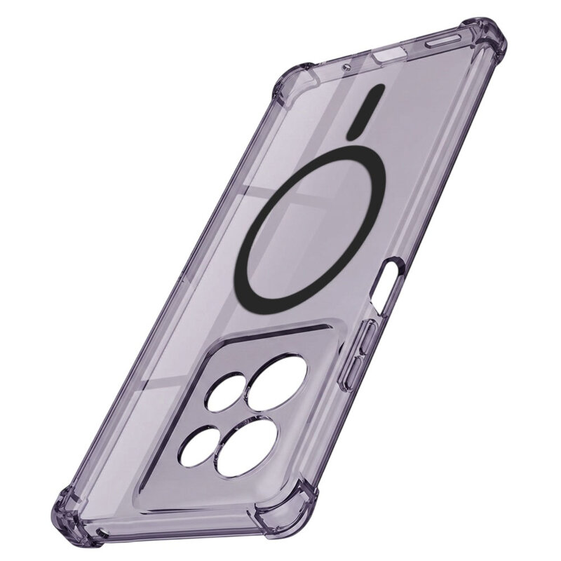 Husa Motorola Moto G17 Techsuit Shockproof Clear Silicone MagSafe, fumuriu