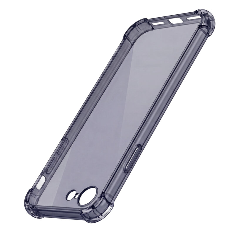 Husa iPhone 17e Techsuit Shockproof Clear Silicone, fumuriu
