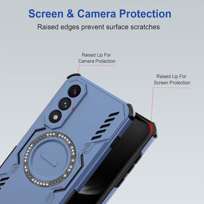 Husa Honor 600 Pro Techsuit ArmorMag Case, albastru