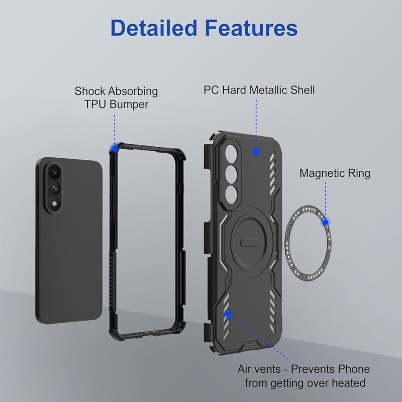 Husa Honor 600 Pro Techsuit ArmorMag Case, negru
