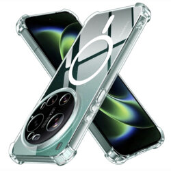 Husa Xiaomi 17 Ultra Techsuit Shockproof Clear Silicone MagSafe, transparenta