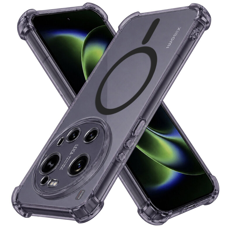 Husa Xiaomi 17 Ultra Techsuit Shockproof Clear Silicone MagSafe, fumuriu