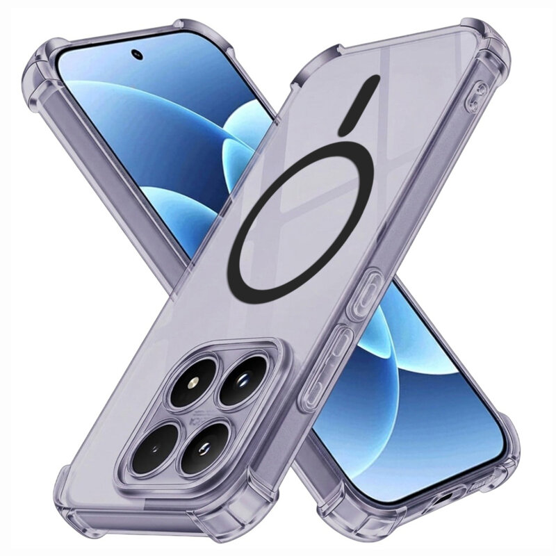 Husa Xiaomi 17 Techsuit Shockproof Clear Silicone MagSafe, fumuriu