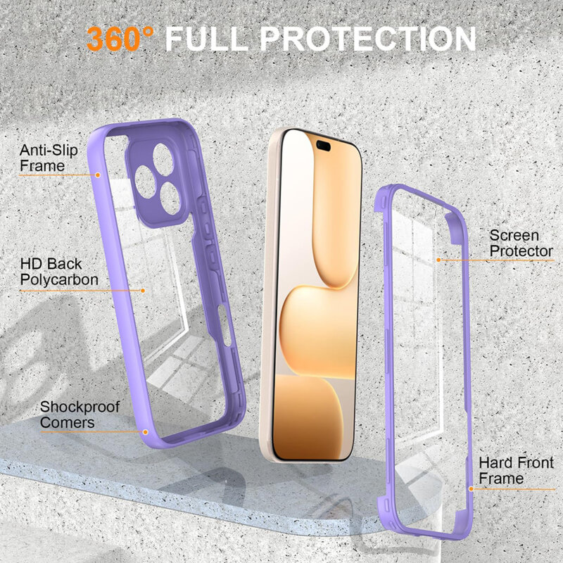 Husa 360° Honor 600 Lite Techsuit ColorVerse, mov