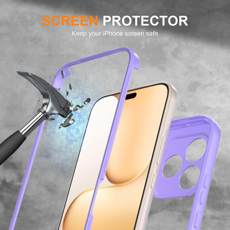 Husa 360° Honor 600 Lite Techsuit ColorVerse, mov