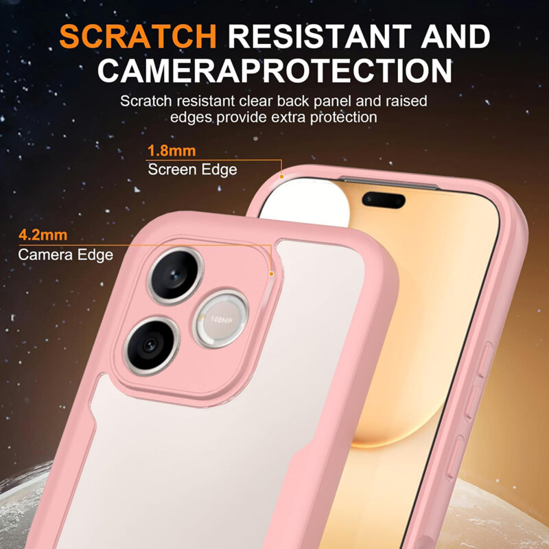 Husa 360° Honor 600 Lite Techsuit ColorVerse, roz